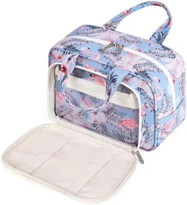 Produktbild von PolkaHome® Große hängende Toilettasche – Kosmetik-Organizer, wasserabweisend, 26x15x10 cm, Türkis