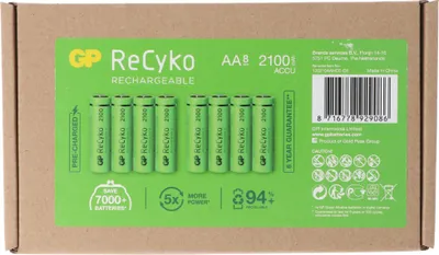 Produktbild von AA Mignon Akku GP NiMH 2100 mAh ReCyko 1,2V 8 Stück