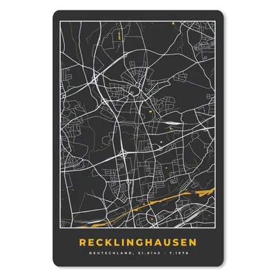 Produktbild von MuchoWow® Mauspad Mousepad Gold - Deutschland - Karte - Stadtplan - Recklinghausen 40x60 cm - Mousepads - Maus Mat - Pad - Mausunterlage - Schreibtisch Accesoire