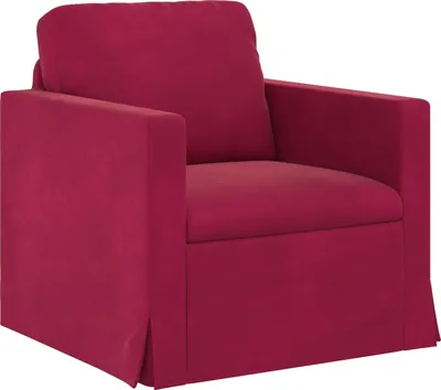 Image de Canapé vidaXL rouge bordeaux 78 x 78 x 80 cm en velours