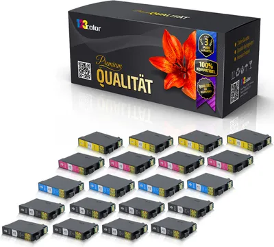 Produktbild von 20x Kompatible Tintenpatronen für Epson WorkForce WF2810 DWF WorkForce WF2830 WorkForce WF2835 DWF WorkForce WF2850 DWF 603XL 603 603 XL Schwarz Blau Rot Gelb - Color Plus Serie
