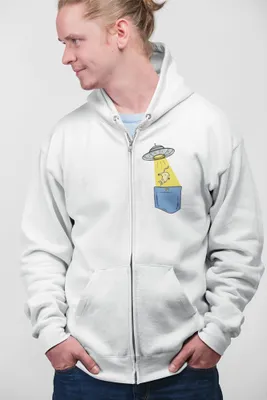 Produktbild von D&B Uni Hoodie ZIPPO00001 Alien Weiß-Größe M