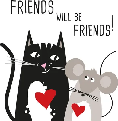 Produktbild von 20 Servietten Friends will be - Freundschaft von Katze und Maus 33x33cm