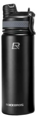 Produktbild von Fahrradflasche, Thermoflasche für Getränke, Edelstahl, 530ml - schwarz