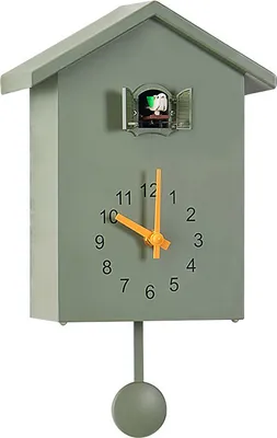 Produktbild von Kuckuck Geräusche, Uhren mit Pendel, Vogelhaus, batteriebetrieben, für Wohnzimmer, Wohnzimmer, Küche, Wanddekoration, Grün, Zeiger + Zahl, ABS