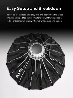 Godox Quick Release Softbox 120cm Lichtformer für Foto, Video und Studio