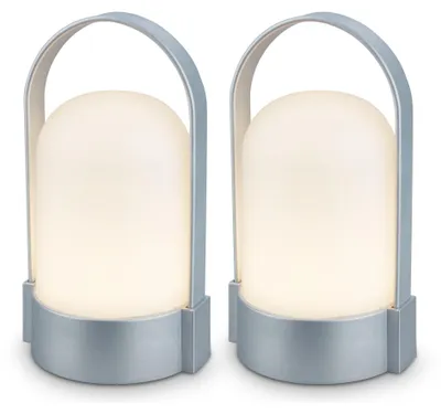 Immagine prodotto di Set di 2 lampade da tavolo LED, wireless, con dimmer touch e ricaricabili tramite USB-C