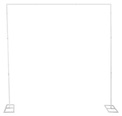 Produktbild von Metall Hochzeits Hintergrund Ständer - Quadratischer Traubogen - 2,4 x 2,4 m - Eisen - Zerlegbarer Fotowand Rahmen - Bodenstehend