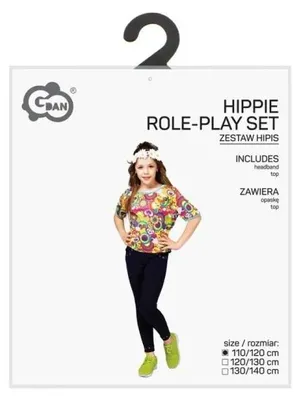 Image de Costume pour enfant, style hippie, taille 110/120 cm - Godan