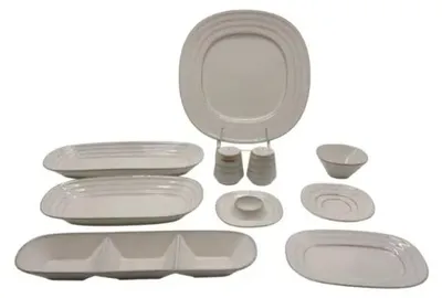 Image de Bricard Brunoy Service petit-déjeuner 29 pièces Beige Porcelaine