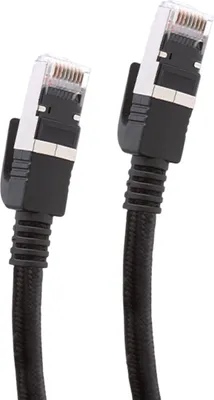 Image de Câble Ethernet RJ45 Tresse S/FTP M/M 10m Noir