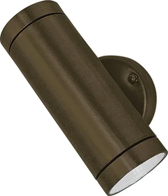 Immagine prodotto di Applique da esterno Vetro in vero ottone Up Down H: 16,5 cm IP44 Nero antico GU10 2 luci Moderno