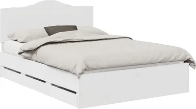 Obrázek produktu pro Rám postele se zásuvkou Bílá 140 x 190 cm Inženýrské dřevo