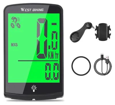 Produktbild von Fahrrad-Geschwindigkeitsmesser, regenfest, Fahrrad-Kilometerzähler, multifunktionaler digitaler Fahrrad-Tacho, Vollbild-Steuerung über Handy-App