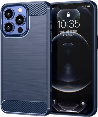 Produktbild von Silikon Schutzhülle Für iPhone 12 / 12 Pro Drahtziehen Schutzhülle Blau