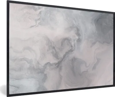 Produktbild von MuchoWow® Gerahmtes Poster Wolken - Abstrakt - Malen 60x40 cm - Poster mit Schwarzem Bilderrahmen Wandposter Rahmen Foto Bilder - Printing - Wanddeko Schlafzimmer