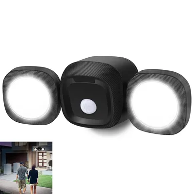 Produktbild von Außenlampe mit Bewegungsmelder batteriebetrieben – LED Aussenleuchte Akku Strahler | IP65 wasserdicht für Wandmontage