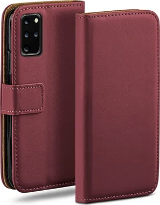 Produktbild von moex® Book Case kompatibel mit Samsung Galaxy S20 Plus / 5G - Hülle 360 Grad klappbar, Weinrot