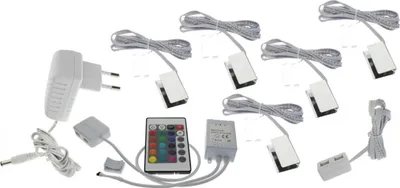 Produktbild von Glaskantenbeleuchtung Set mit 5 Clips