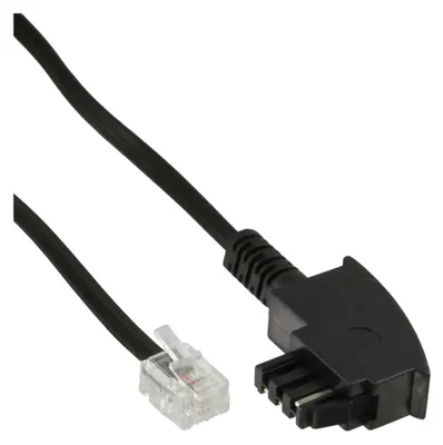 Zdjęcie produktu dla InLine 18901, 1 m, TAE-F, RJ11, Męska, Męska, Czarny