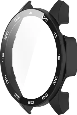 Produktbild von Hard PC Hülle Für Huawei Watch GT4 46mm Full Cover Case Displayschutz Glas Schwarz