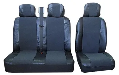 Immagine prodotto di Coprisedili universali 2 in 1 per sedili anteriori – Nero, tessuto/ecopelle