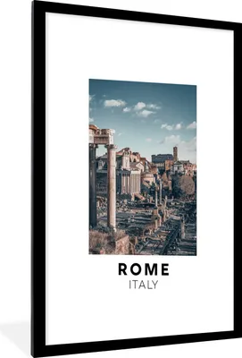 Produktbild von MuchoWow® Gerahmtes Poster Italien - Rom - Architektur 60x90 cm - Poster mit Schwarzem Bilderrahmen Wandposter Rahmen Foto Bilder - Dekoration - Wandposter Wohnzimmer - Hochwertig