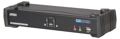 Image de Aten CS1782A CS1782A CubiQ Commutateur KVMP 2x, DVI, USB 2.0, audio 7.1