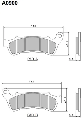 Productafbeelding van NISSIN 2024/10 KH388 Premium semi-metalen remblokken (ECE R90) (Geproduceerd in Japan) (2P-308NS)
