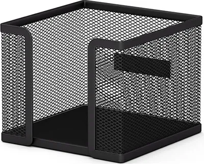 Produktbild von Zettelbox Metall 10x10x8cm für Notizblock Schwarz