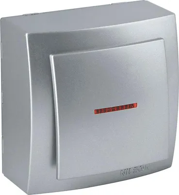 Produktbild von Kontrollschalter Silber Optik – Aufputz IP20 Innen – Themis