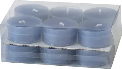 Produktbild von Teelichter in Kunststoffhülle Jeans 18/38mm, 12er-Pack Steinhart Kerzen in RAL-Kerzen Güte Qualität