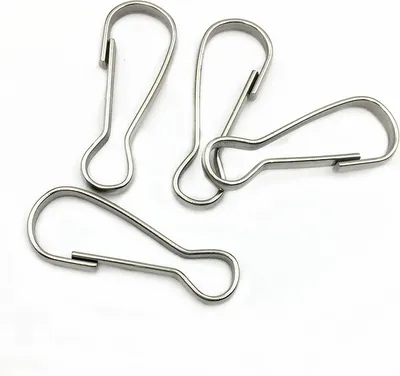 Immagine prodotto di INF Piccoli moschettoni in acciaio inossidabile, confezione da 100 D'argento 30 mm