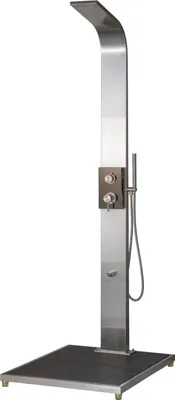 Produktbild von Eichenwald Modell 70 Gartendusche Helena 2.0 mit WPC Plattform Anthrazit