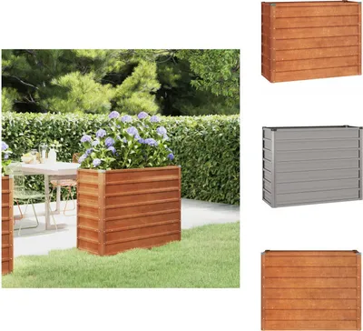 Obrázek produktu pro vidaXL Rezavý vyvýšený záhon 100x40x77 cm z oceli Corten - Květináče a květináče