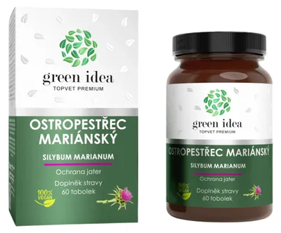 Ostropestřec mariánský – bylinný extrakt – 60 kapslí – Green idea