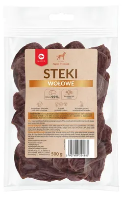Obrázek produktu pro Maced Super Premium psí pamlsky Hovězí steaky 500g