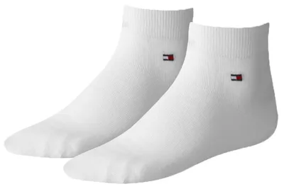 Immagine prodotto di Tommy Hilfiger calzini da ginnastica da uomo TH MEN QUARTER 2 paia, taglia:47 - 49, colore Hilfiger:Bianco (White 300)