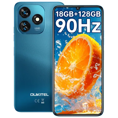 Image de OUKITEL C51 Smartphone Android 14, Téléphone Portable, 18 Go RAM (6+12) + 128 Go, écran 6,8 pouces 90 Hz, Caméra 13 MP, Bleu