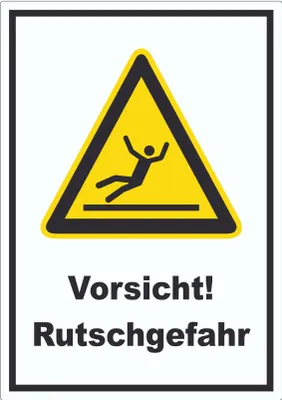Produktbild von Vorsicht Rutschgefahr Aufkleber A6 (105x148mm)