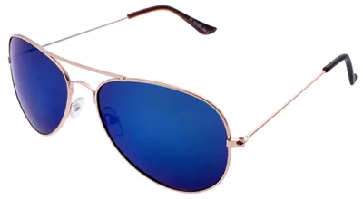 Produktbild von Piloten Brille verspiegelt Blau - DunkelGold