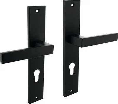 Produktbild von Langschildgarnitur Intersteel Hera PZ 72 mm schwarz matt
