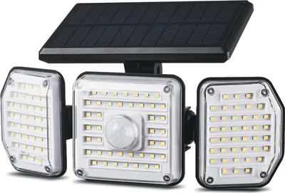 Produktbild von Wandleuchte Maclean MCE615 Solarlampe für Außen mit Bewegungsmelder IP65 4W 320lm 122 LED SMD 4000K Neutralweiß