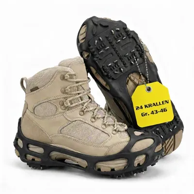 Produktbild von HECHT Schuh Spikes Schuhkrallen | L 43 - 46 | 24 Metallkrallen | Flexibles Gummi