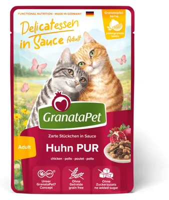 Productafbeelding van GranataPet Delicatessen in saus, kippenvlees, 12 stuks van 100g