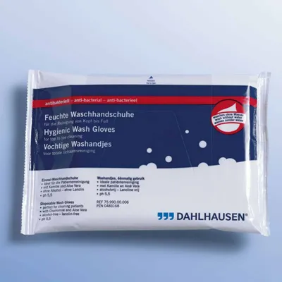 Produktbild von Dahlhausen Einmal-Waschhandschuhe 8Stk