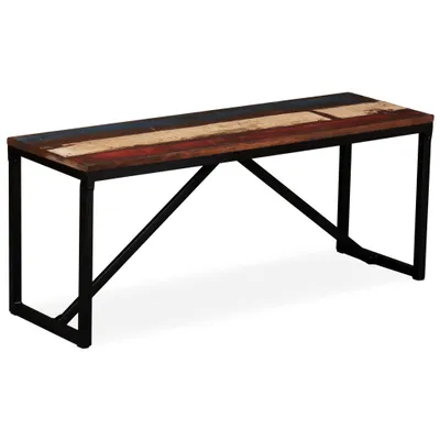 Image de Banc en bois massif 110 x 45 x 35 cm