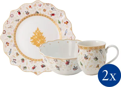 Produktbild von Villeroy & Boch Toys Delight Frühstücksset 2-teilig Jubiläumsedition, Set 6tlg, Premium Porcelain