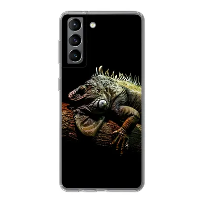 Produktbild von MuchoWow® Handyhülle Schutzhülle Hülle für Samsung Galaxy S21 Tier - Zweig - Schwarz Silikon Softcase Handy Hülle - Softcase