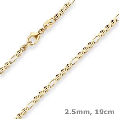 2-5mm-Armband-Panzerstegkette-aus-333-Gelbgold-19cm